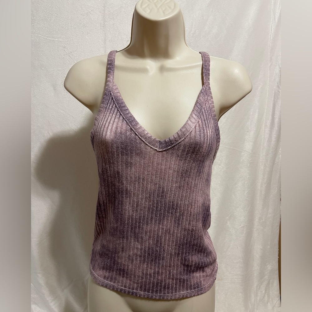 American Eagle Pink and Purple Tie Dye Soft and Sexy Tank M